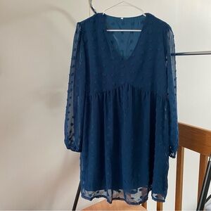Blue summer dress chiffon